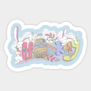 Hooray Easter egg Sticker